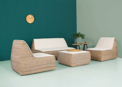 SOSA沙发:用环保编织材料营造舒适放松的氛围